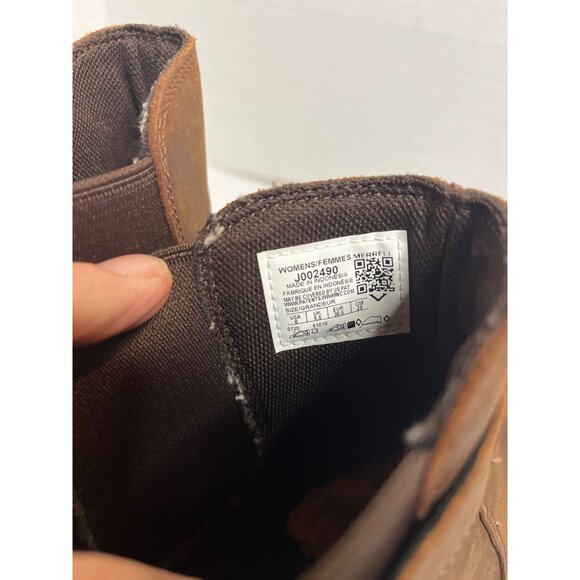 Merrell Womens Brown Leather Chelsea Ankle Boots 8 hidden wedge heel. - Picture 4 of 9